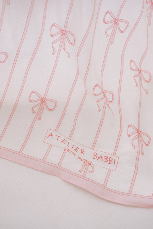 Muslin Swaddle, Pink Ribbon