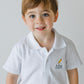 Boy's Short Sleeve Polo Shirt, White