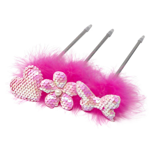 Fluffy Assorted Sequin Pens, Pink Sequin Color (sold individually)