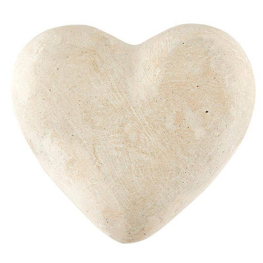 Large Paper Mache Heart , Natural