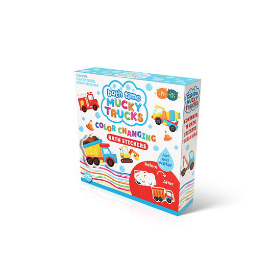 Color Changing Bath Stickers, Mucky Trucks