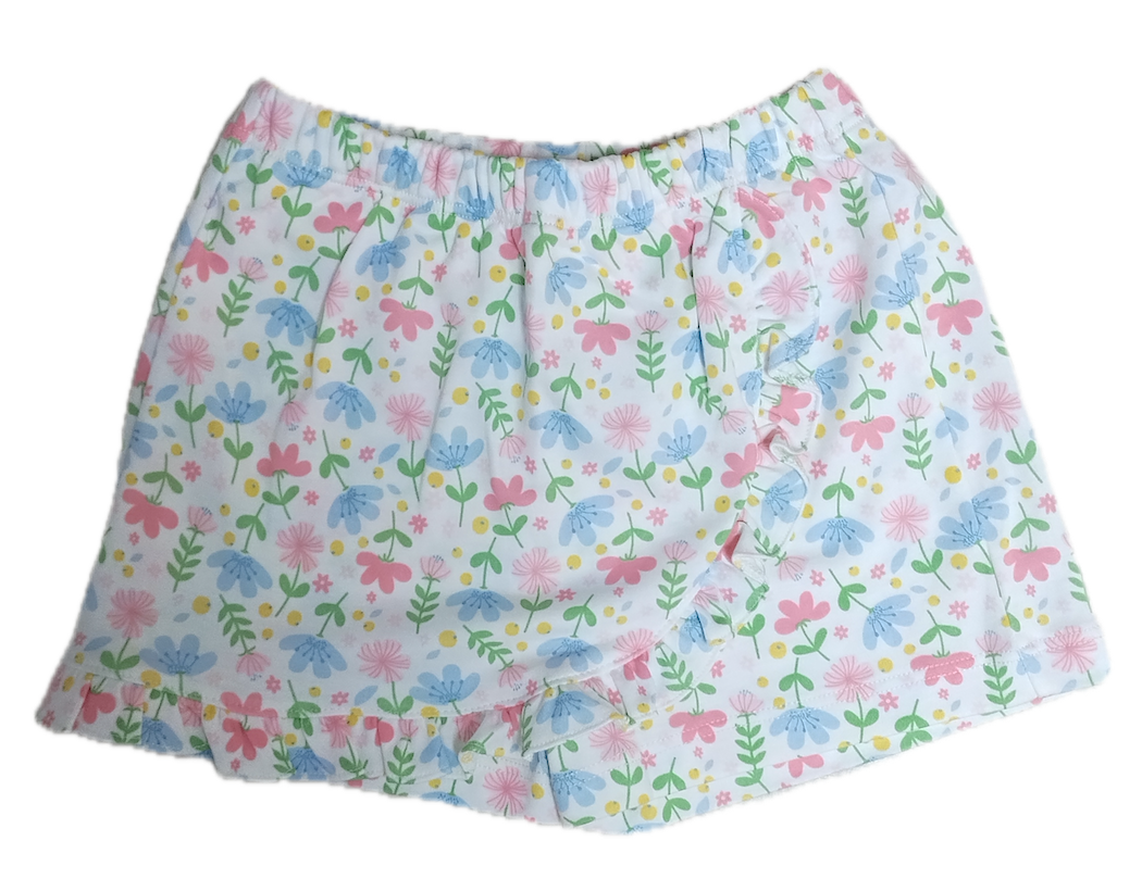 Palm Beach Floral Pima Skort