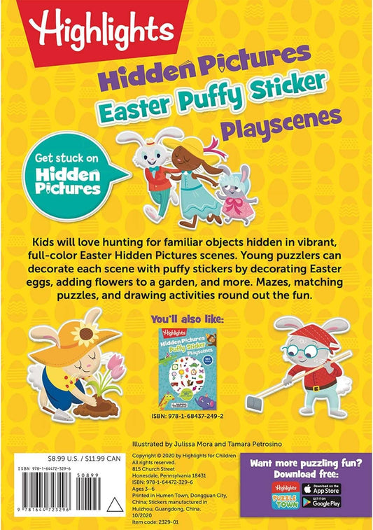 Easter Hidden Pictures Puffy Sticker Playscenes