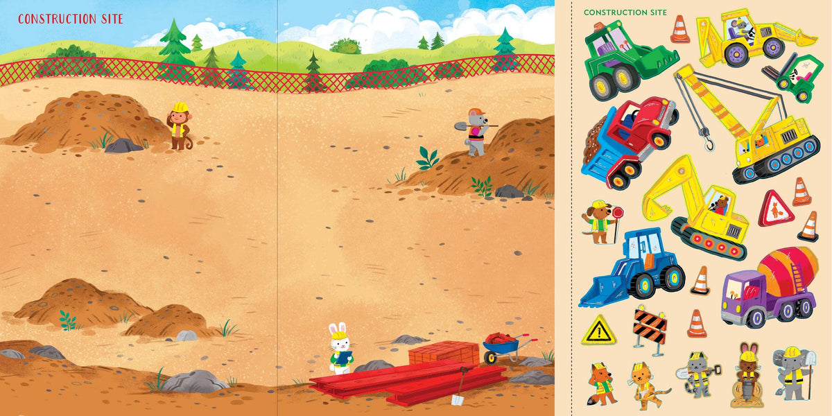 Cars, Trucks, & Big Rigs Sticker Book