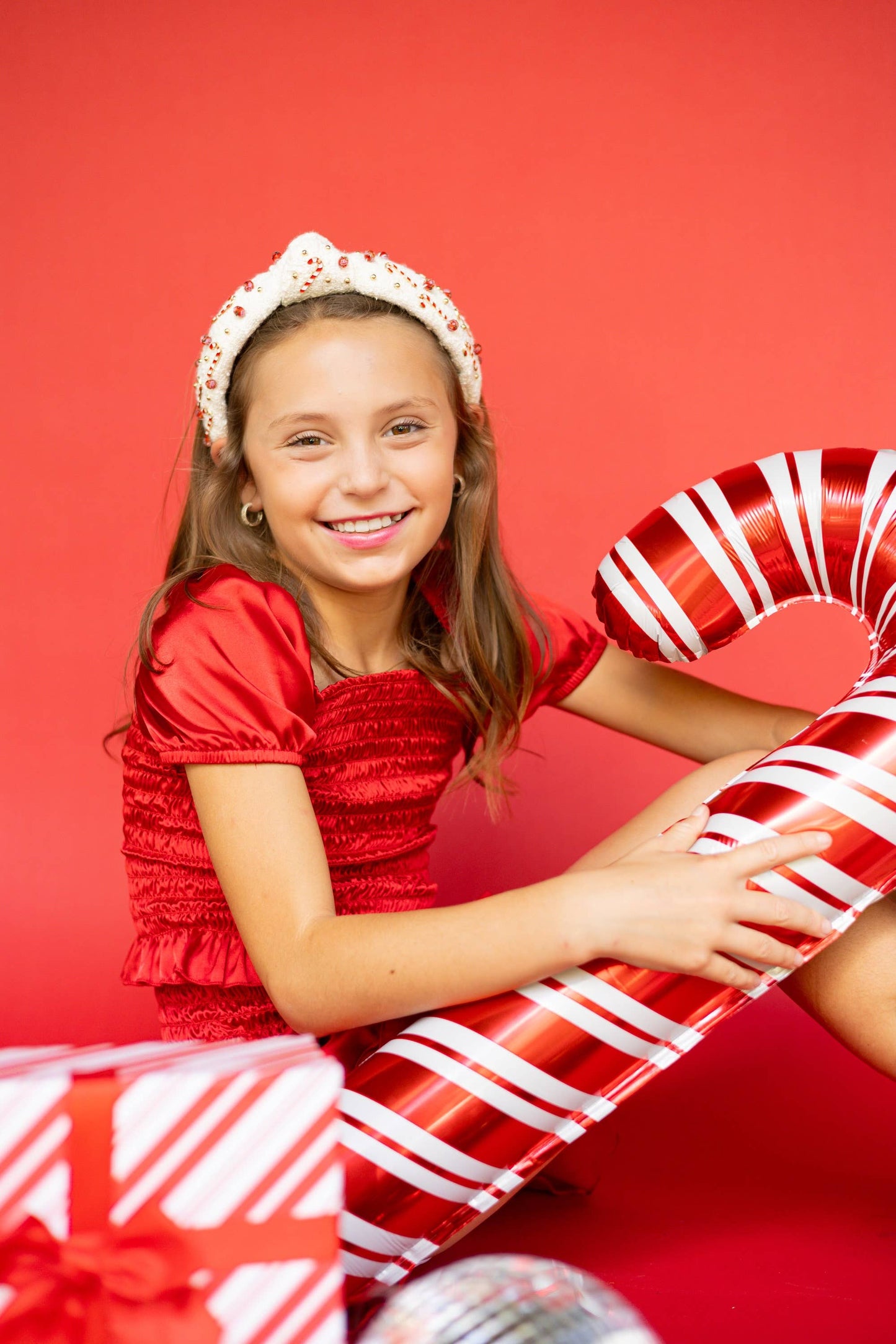 Candy Cane Knotted Headband