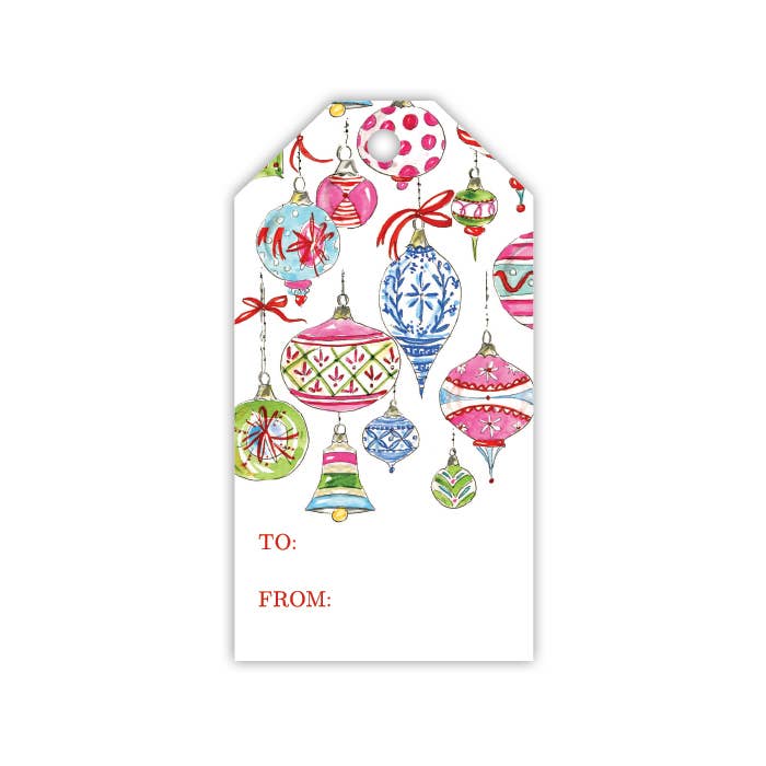 Handpainted Christmas Ornaments Gift Tag