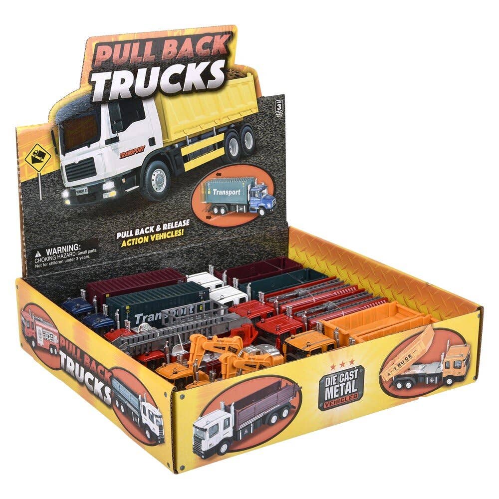 Die-Cast Pull Back Truck Stocking Stuffer Kids Toy