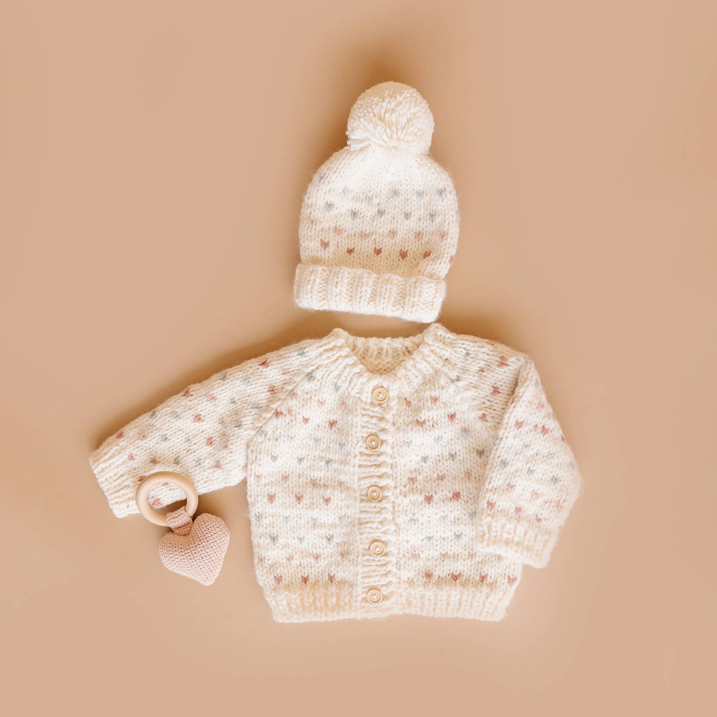 Sawyer Cardigan, Pastel Hearts