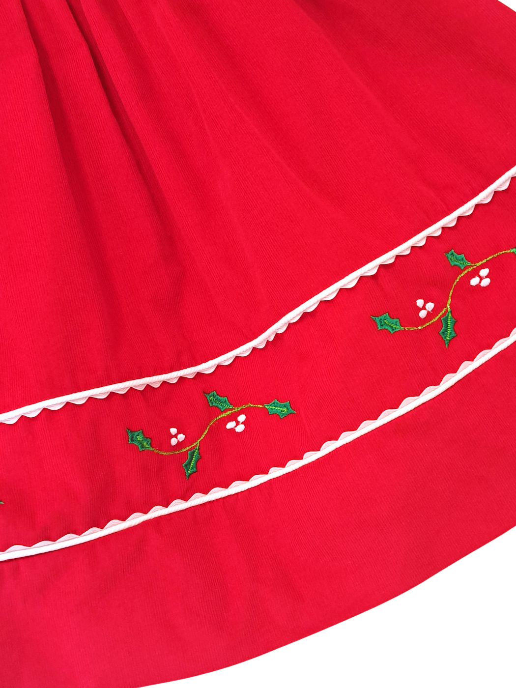 Corduroy Red Classic Float Christmas Dress