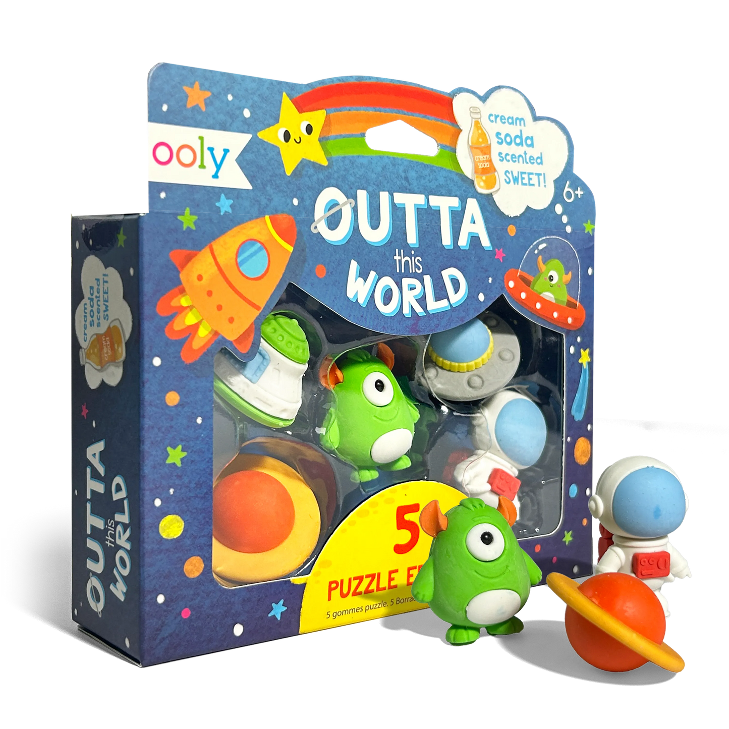 Outta This World-Scented Puzzle Eraser, Set of 5