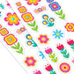 Set of Stickers, Fun Flowers