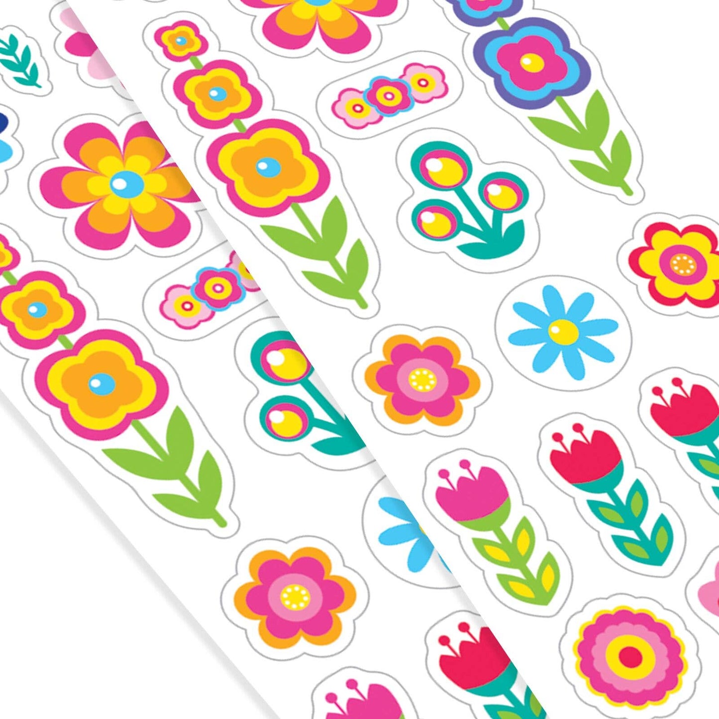 Set of Stickers, Fun Flowers