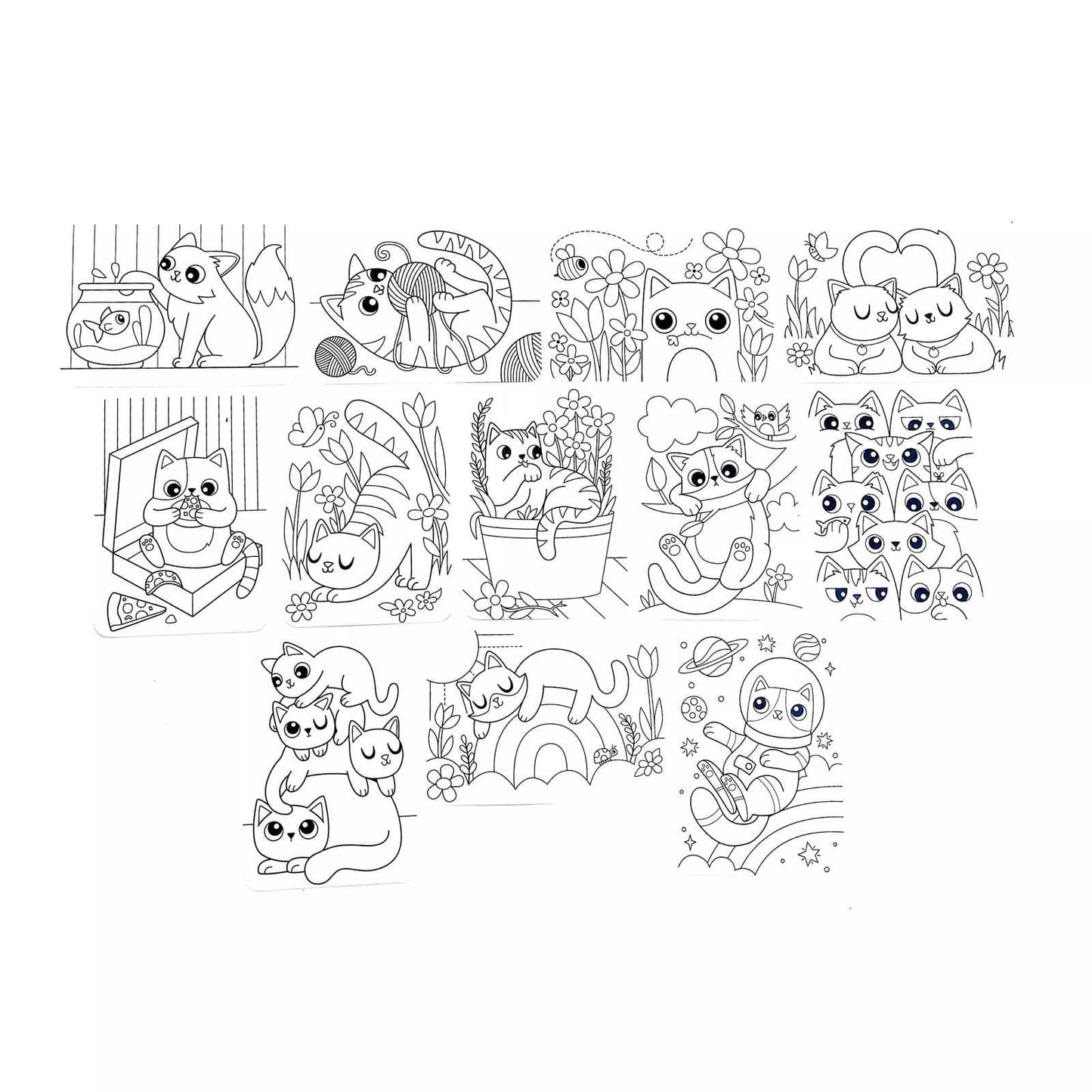 Undercover Art Hidden Patterns Coloring, Smitten Kitten