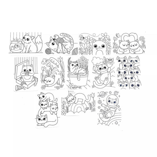 Undercover Art Hidden Patterns Coloring, Smitten Kitten