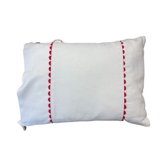 Baby Pillow with White with Red Ric Rac Trim