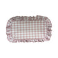 Gingham Ruffle Pouch, Pink