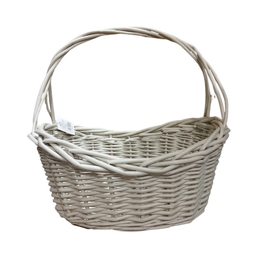 Willow Easter Basket, White- Small Size