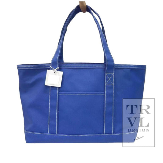 Medium Tote, Coated Canvas Blue Bell