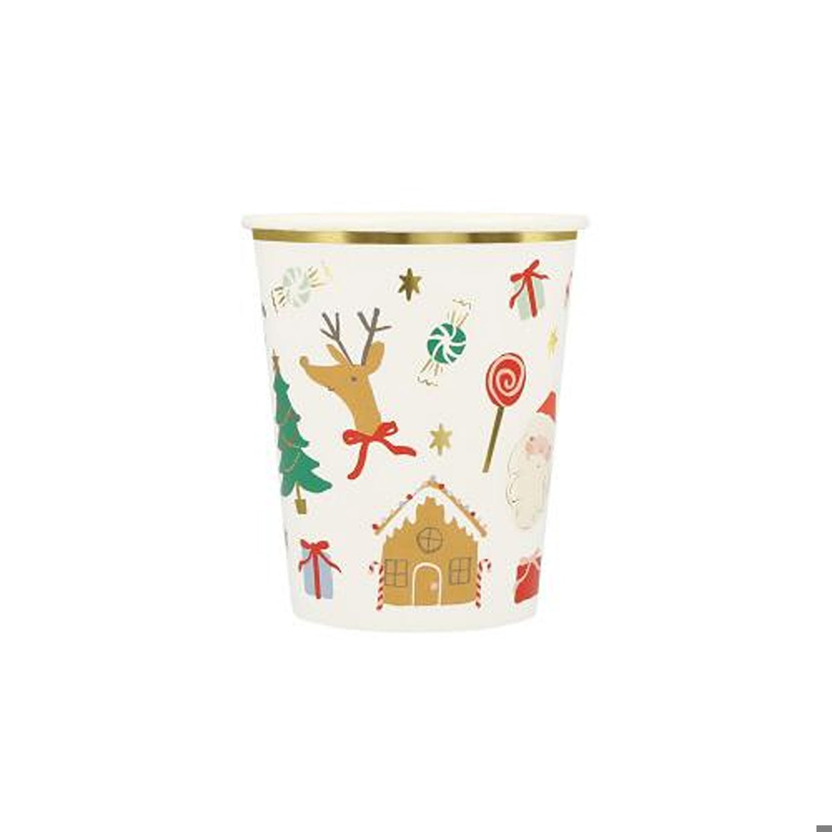 Jolly Christmas Cups (x 8)