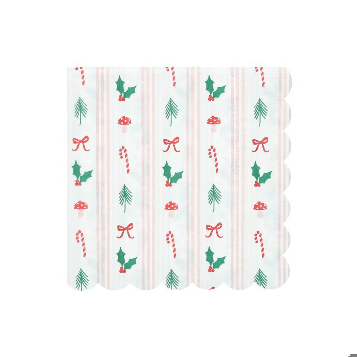 Festive Icon Stripes Large Napkins (x 16)