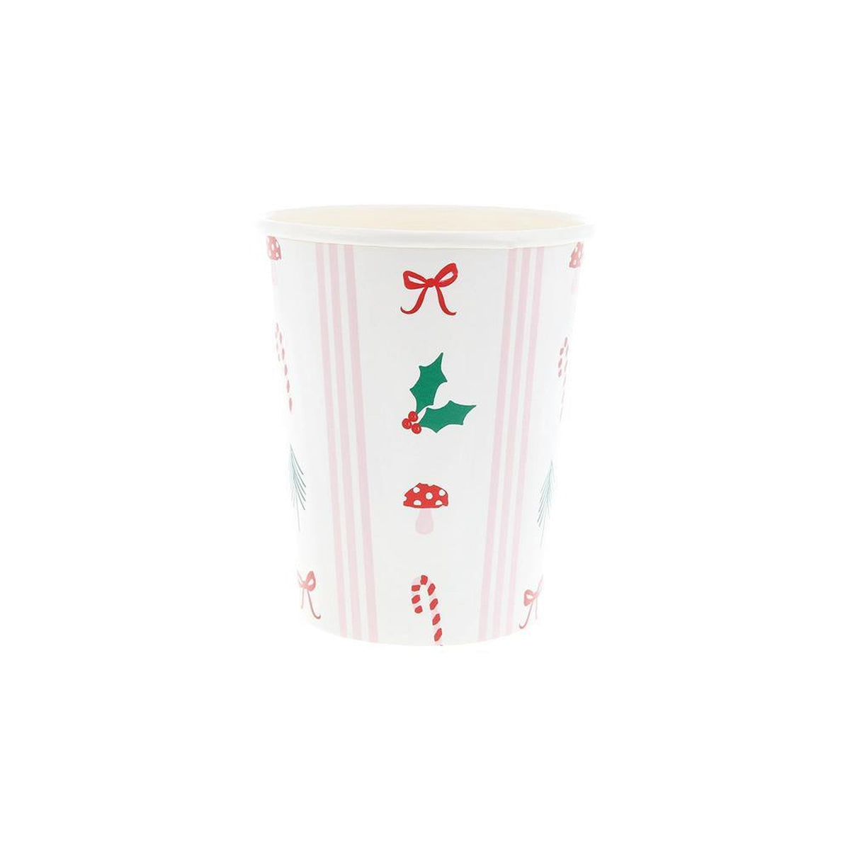 Festive Icon Stripes Cups (x 8)