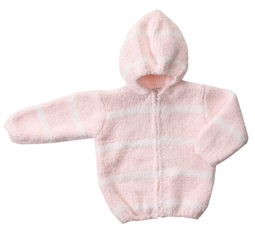 Striped Chenille Hoodie, Pink