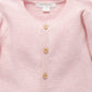 Textured Cardigan, Pink Melange