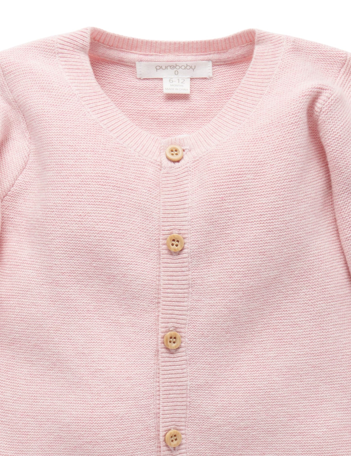 Textured Cardigan, Pink Melange