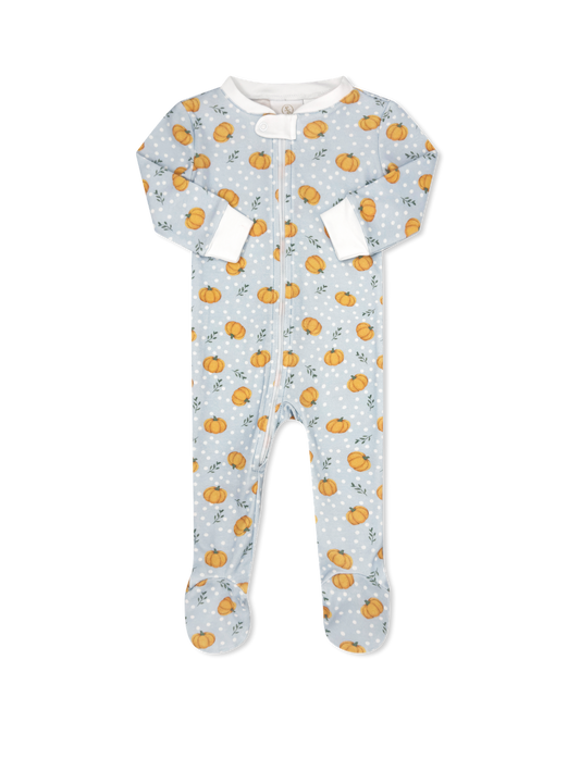 Once Upon A Time Footie, Pumpkin Patch Delight, Blue