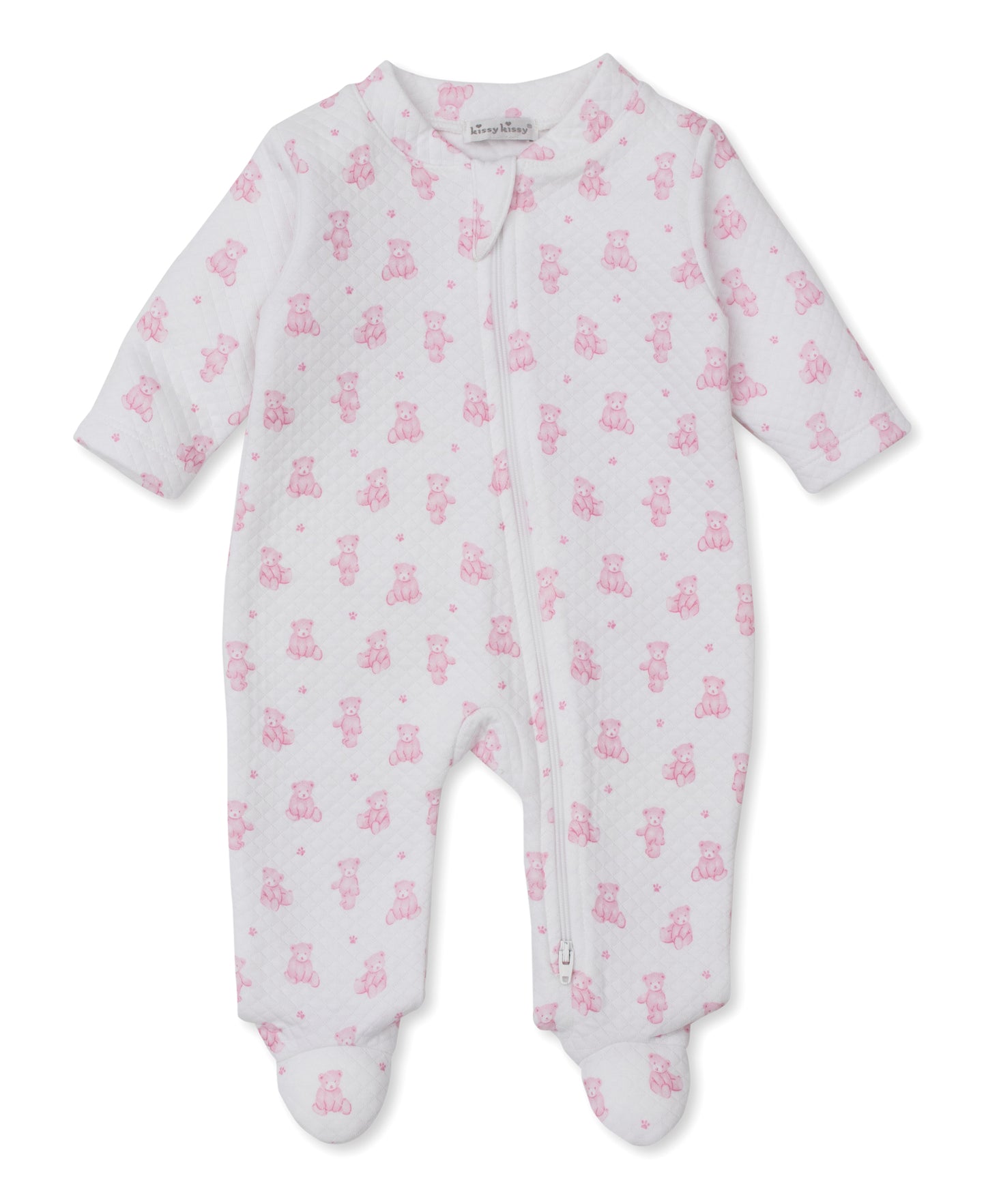 Printed Zippered Footie, Teddy Bear Time