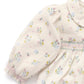 Smocked Floral Flannel Collared Dress