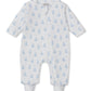 Printed Jacquard  Zippered Footie, Teddy Bear Time