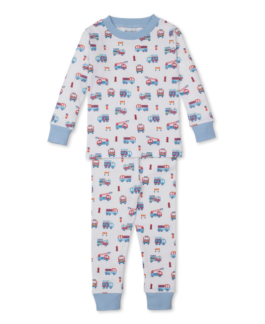 Printed Two Piece Pajama Set, Fight the Fire