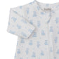 Printed Jacquard  Zippered Footie, Teddy Bear Time