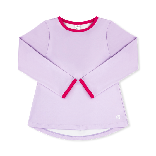 Taylor T Long Sleeve - Petal Purple, Power Pink