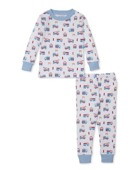Printed Two Piece Pajama Set, Fight the Fire