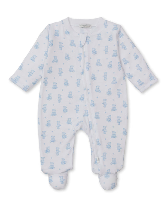 Printed Zippered Footie, Teddy Bear Time