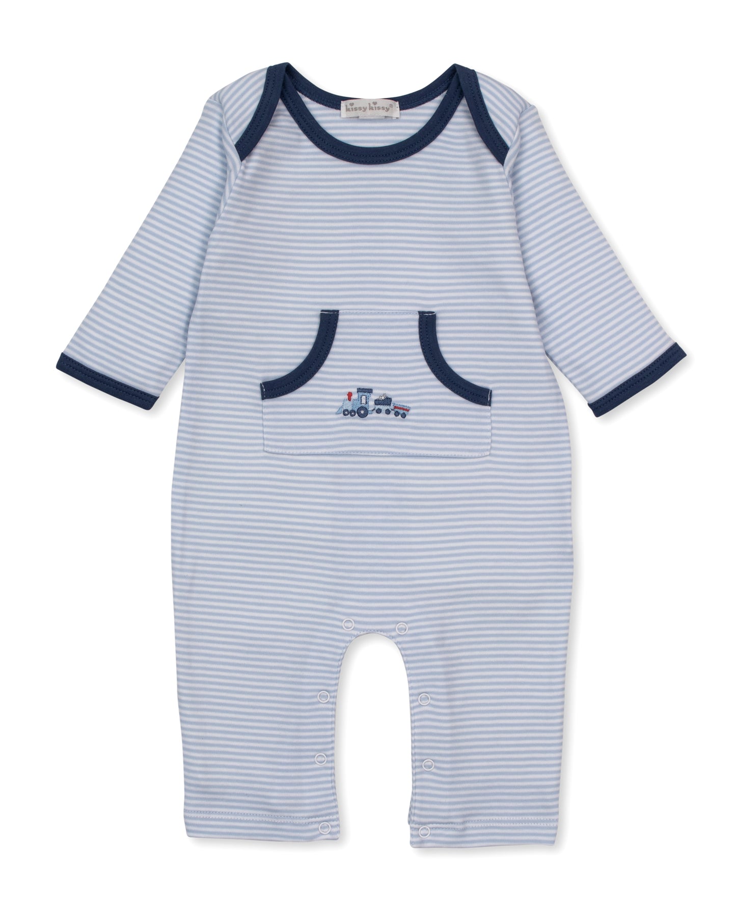 Long Sleeve Striped Playsuit, Toot Toot