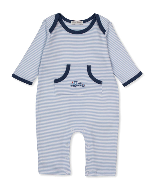 Long Sleeve Striped Playsuit, Toot Toot