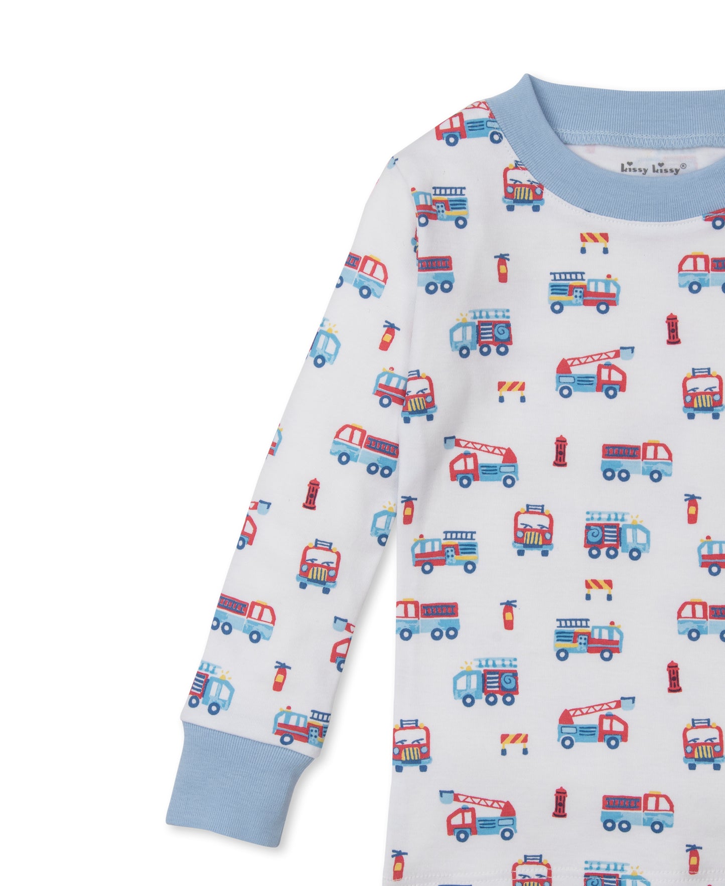 Printed Two Piece Pajama Set, Fight the Fire
