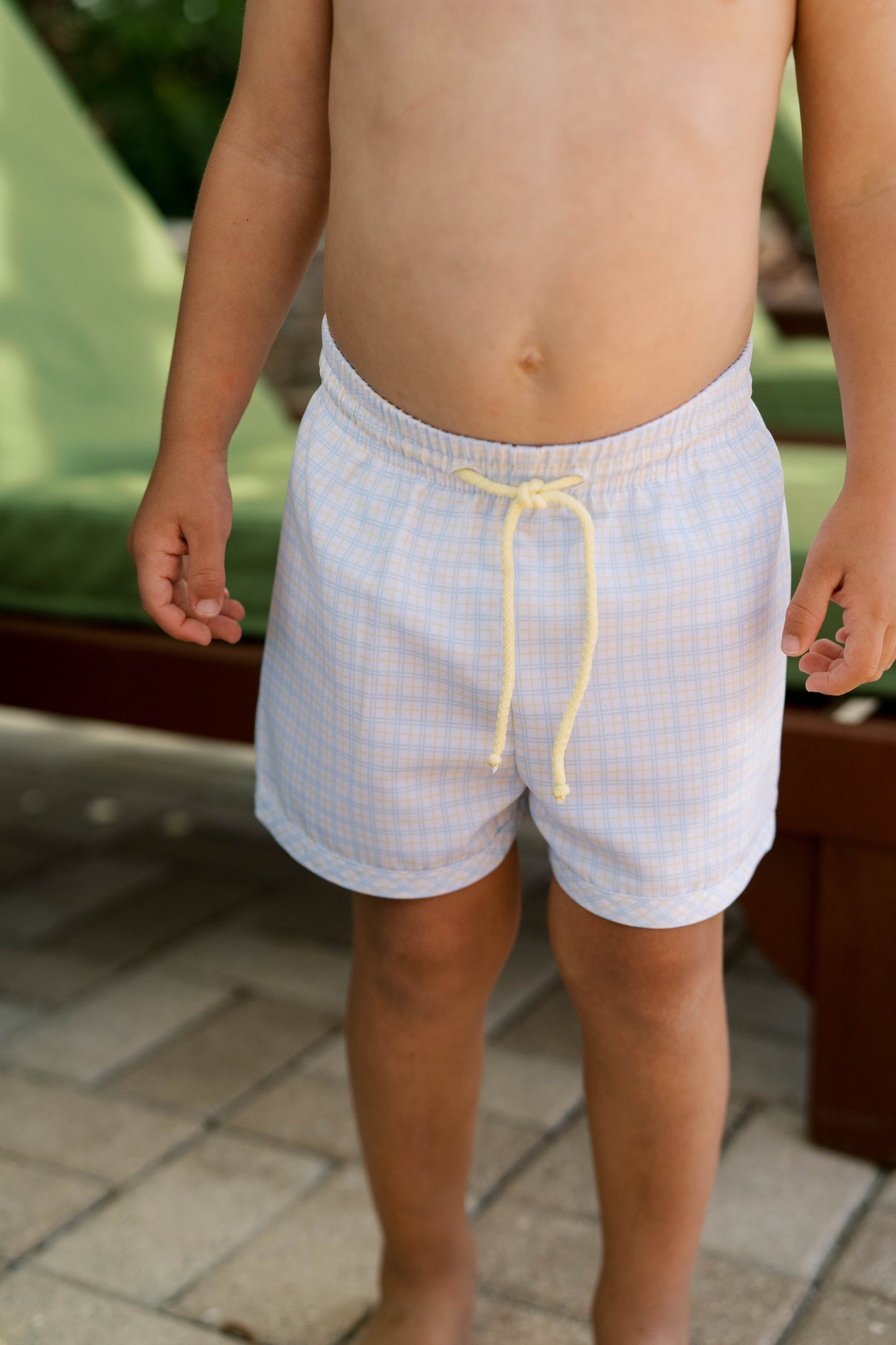 Barnes Swimsuit, Cornflower Check