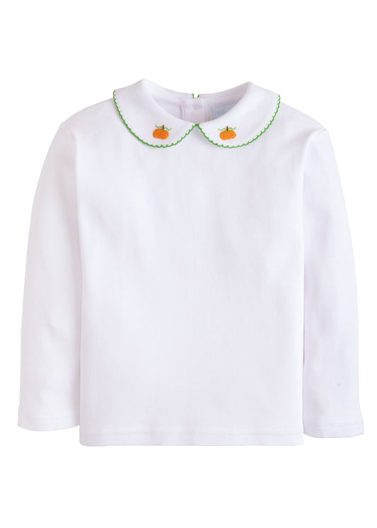 Long Sleeve Pinpoint Shirt, Pumpkin