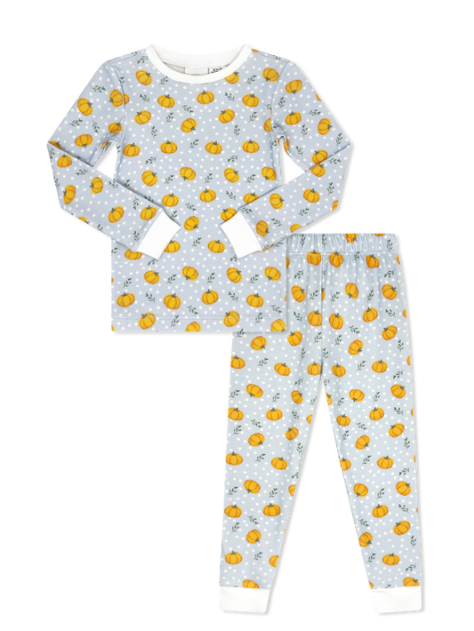 Sweet Pea Pj Set, Blue Pumpkin Patch Delight