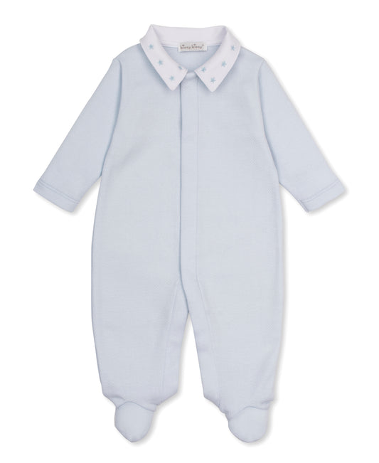 Collared Jacquard Footie, Baby Blessings