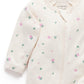 2 Piece Set, Floral Zippered Footies