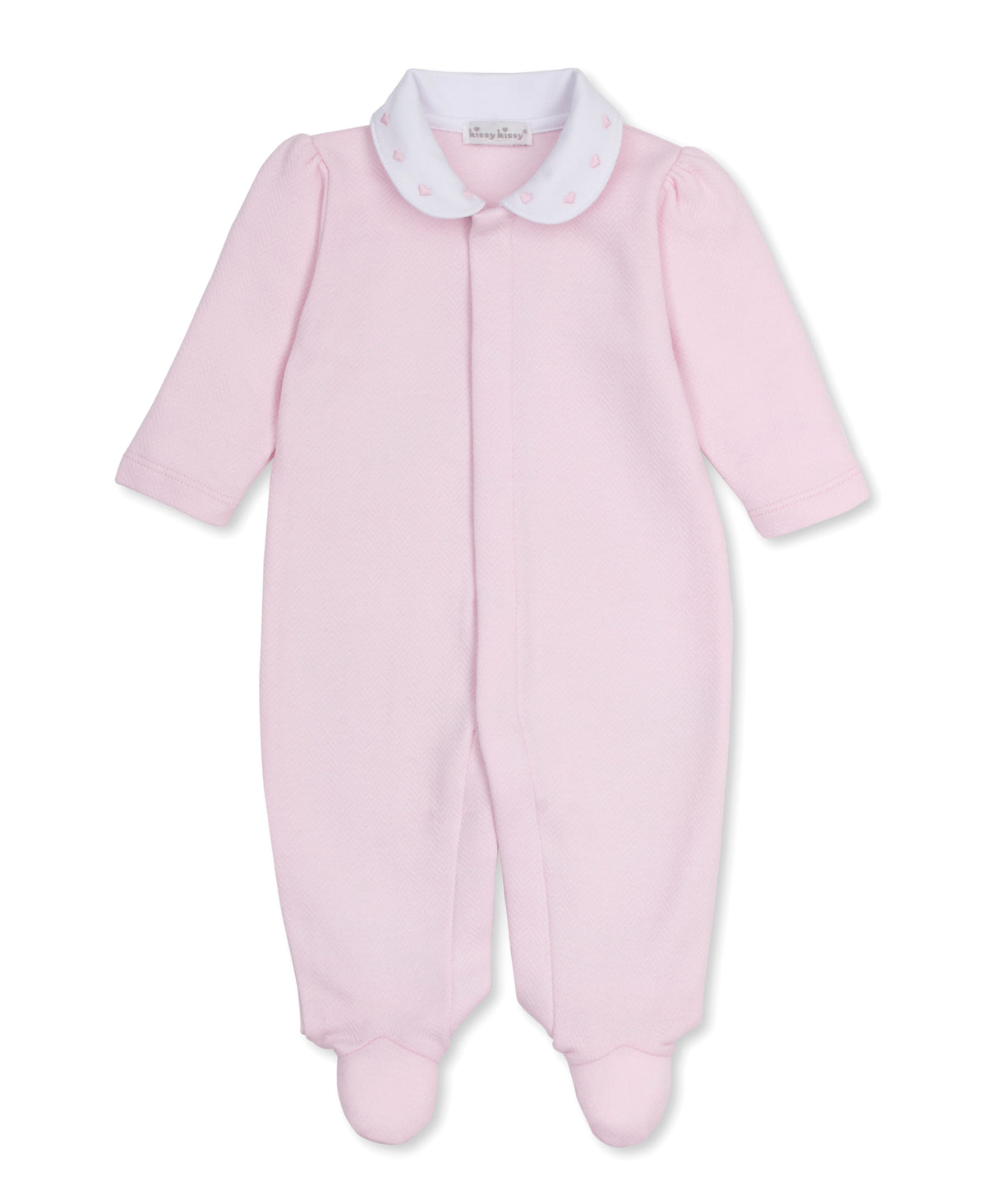 Collared Jacquard Footie, Baby Blessings