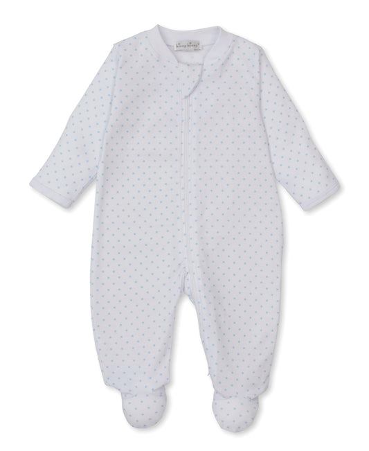 Printed Zippered Footie, Teddy Bear Love Stars