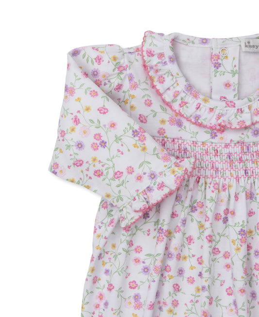 Smocked Playsuit, Autumn Gardens