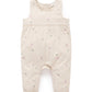 Cream Flower Embroidered Corduroy Romper