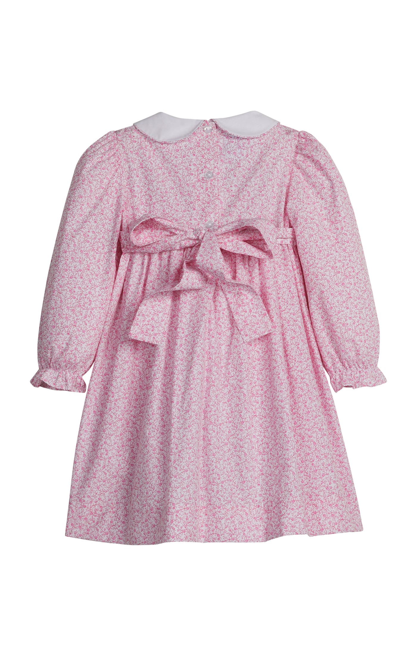 Smocked Natalie Dress, Pink Vinings
